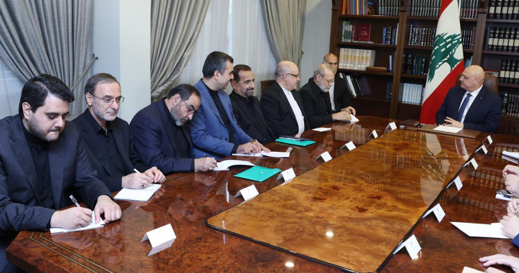 President Aoun meets with Iran's delegation and accompanying delegation
